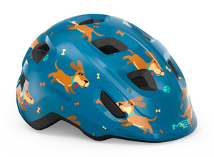MET Hooray Blue Teckel kids helmet.