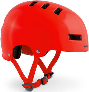 MET YoYo Red glossy red kids helmet.