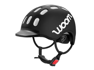 Woom matt black kids helmet.