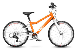 Woom 4 flame orange 20 inch wheel 7 speed ultralight hybrid bike.
