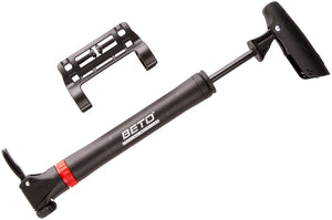 Beto 360 T black and red mini pump with bracket.
