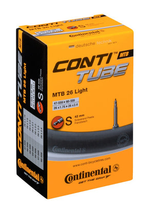 Continental MTB 26 Light Presta 42mm valve inner tube.