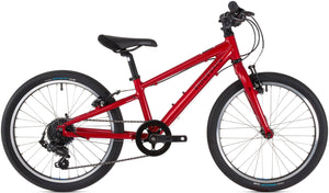 Ridgeback Dimension 20 inch wheel deep red 7 speed lightweight hybrid mountain bike.
