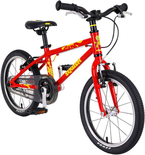 Squish 16 inch wheel red boys lightweight hybrid mountain bike.