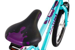 Squish 18 inch wheel aqua girls single speed lightweight hybrid mountain bike.