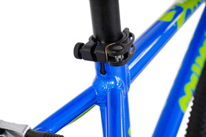 Squish 18 inch wheel blue boys single speed lightweight hybrid mountain bike.