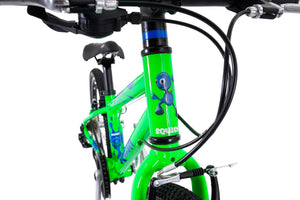 Squish 20 inch wheel neon green boys 7 speed lightweight hybrid mountain bike.