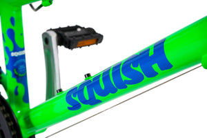 Squish 20 inch wheel neon green boys 7 speed lightweight hybrid mountain bike.