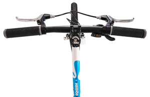 Squish 20 inch wheel white and blue girls 7 speed lightweight hybrid mountain bike.