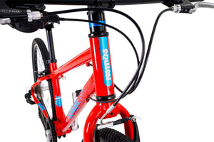 Squish 26 inch wheel red boys 8 speed lightweight hybrid mountain bike.