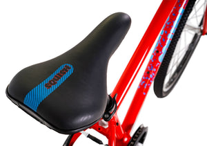 Squish 26 inch wheel red boys 8 speed lightweight hybrid mountain bike.