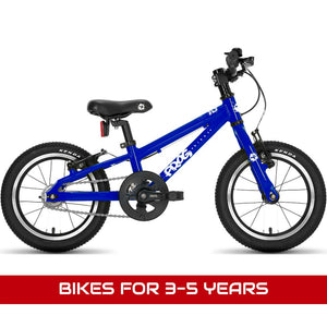  Bikes for 3-5 years featuring a Frog 40 electric blue 14