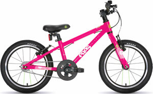 Frog 44 pink 16 inch wheel lightweight hybrid mountain bike.
