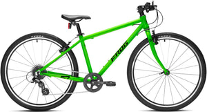 Frog 67 neon green 26 inch wheel 8 speed lightweight hybrid mountain bike.