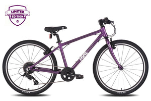 Frog 61 metallic purple 24 inch wheel 8 speed lightweight hybrid mountain bike.