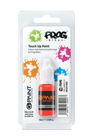G-Paint Frog Bikes neon red touch-up paint.