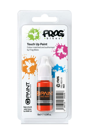 G-Paint Frog Bikes red touch-up paint.