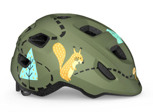 MET Hooray Green Forest kids helmet.