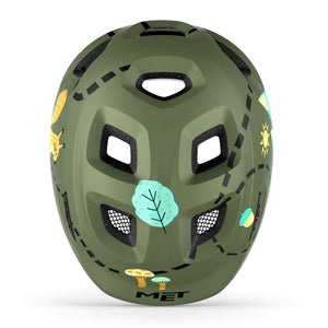 MET Hooray Green Forest kids helmet.