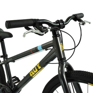 HOY Pentland 24 black 24-inch wheel 8-speed lightweight hybrid mountain bike.