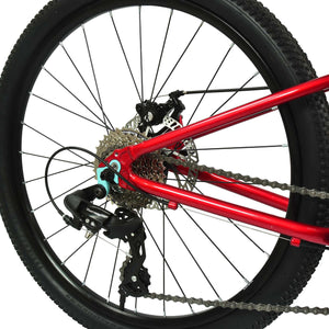 HOY Pentland 24 red 24-inch wheel 8-speed lightweight hybrid mountain bike.