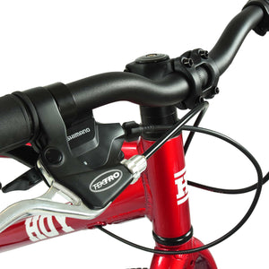 HOY Pentland 24 red 24-inch wheel 8-speed lightweight hybrid mountain bike.