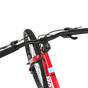 HOY Pentland 24 red 24-inch wheel 8-speed lightweight hybrid mountain bike.