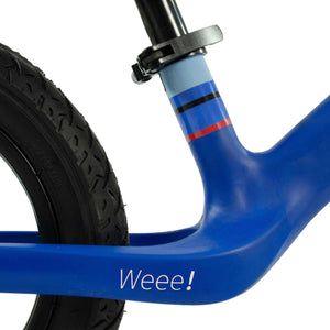 HOY Weee! blue 12 inch wheel lightweight children's balance bike.
