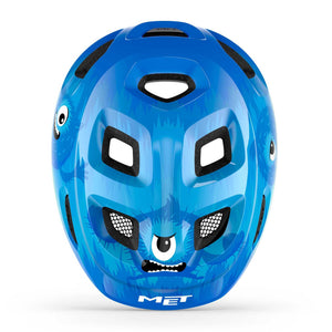 MET Hooray Blue Monsters kids helmet.