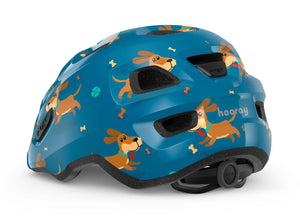 MET Hooray Blue Teckel kids helmet.