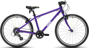 Frog 61 purple 24 inch wheel 8 speed lightweight hybrid mountain bike.