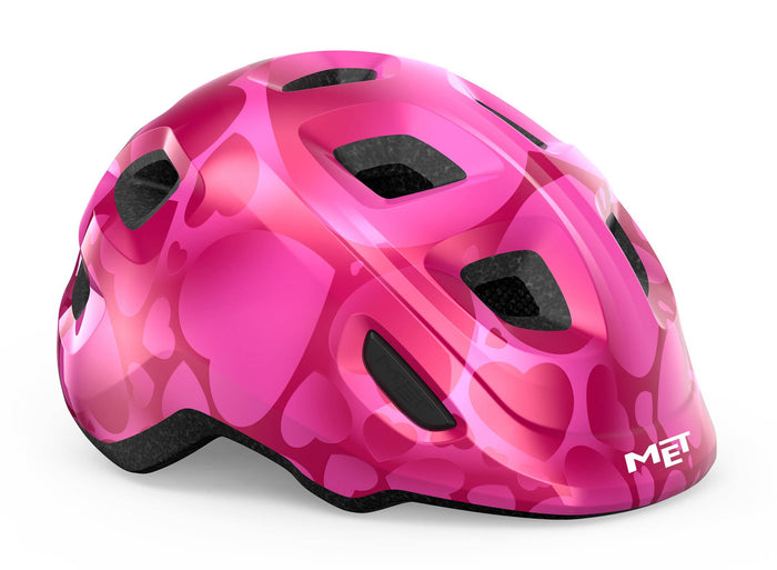 MET Hooray Pink Hearts kids helmet
