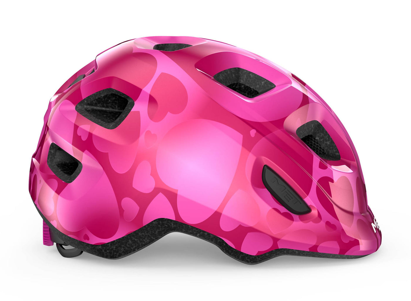 bike helmet sizes uk MET Hooray Pink Hearts Kids Helmet