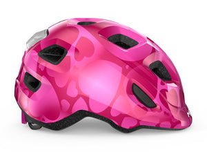 MET Hooray MIPS Pink Hearts kids helmet.