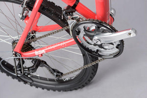 Ridgeback Destiny 24 inch wheel coral pink girls 21 speed front suspension mountain bike.