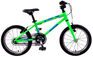 Squish 16 inch wheel green boys lightweight hybrid mountain bike.