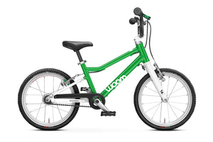 Woom 3 AUTOMAGIC green 16 inch wheel 2 speed automatic ultralight children's bike.