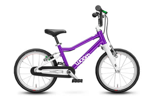 Woom 3 purple haze 16 inch wheel ultralight children's bike.