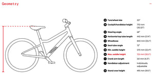 Woom 4 frame geometry information.