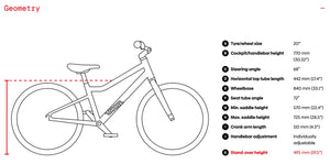 Woom 4 frame geometry information.