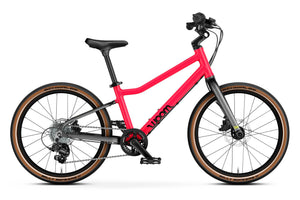 Woom EXPLORE 4 neon pink 20-inch wheel 7-speed ultralight hybrid bike