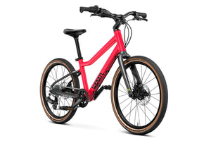 Woom EXPLORE 4 neon pink 20-inch wheel 7-speed ultralight hybrid bike