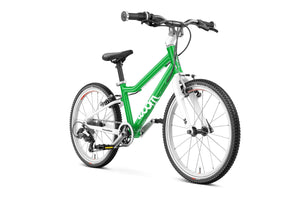 Woom 4 green 20 inch wheel 7 speed ultralight hybrid bike.