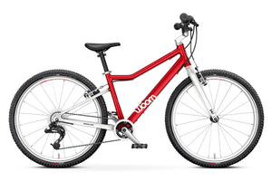 Woom 5 Anniversary Red 24 inch wheel 8 speed ultralight hybrid bike.