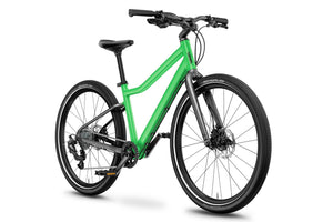 Woom EXPLORE 5 jungle green 24 inch wheel 8
-speed ultralight hybrid bike.