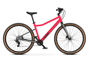 Woom EXPLORE 6 neon pink 26-inch wheel 8-speed ultralight hybrid bike