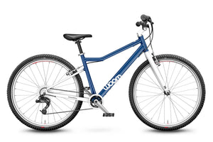 Woom 6 midnight blue 26 inch wheel 8 speed ultralight hybrid bike.