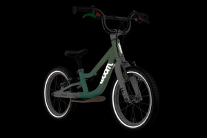 Woom GO 1 PLUS spearmint crush reflective details.
