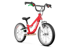 Woom GO 1 PLUS red 14 inch wheel ultralight children's balance bike.
