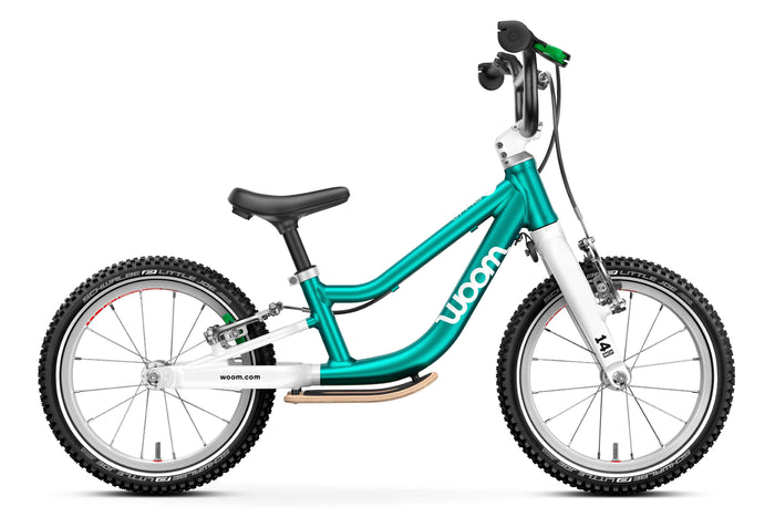 Woom GO 1 PLUS balance bike metallic turquoise